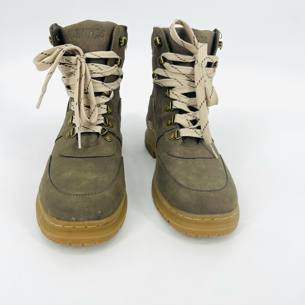 ✨ Nautica Military Green Lace Up Boots 7.5US - Picture 4 of 9
